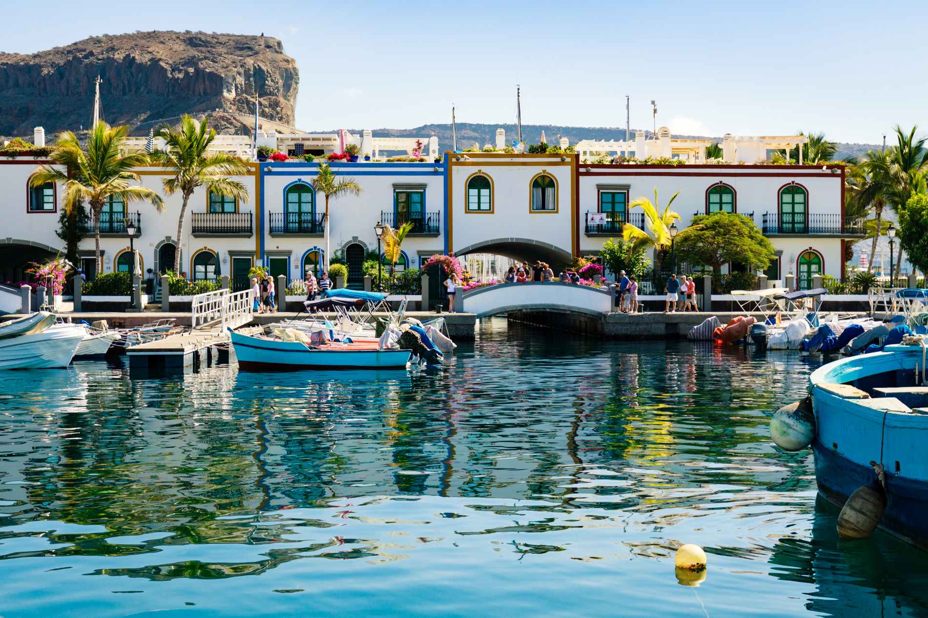 Puerto de Mogán harbour, Gran Canaria. Timeshare contracts are sold here.