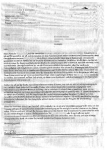 Schreiben, das eine vermeintliche Erbschaft anbietet