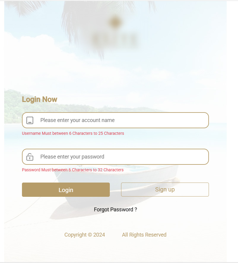Registration form for a job portal in english.