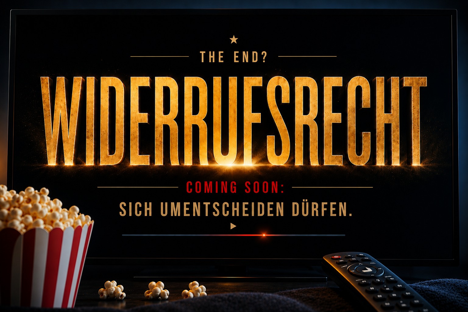 Filmischer Vorspann zum EuGH-Urteil über das Widerrufsrecht bei Streaming-Abos.