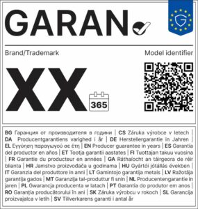 EU-GARAN label for voluntary manufacturer’s guarantees