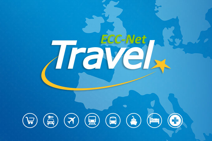 The logo of the ECC Net Travel App