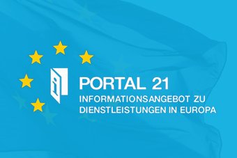 Logo Portal 21: Das Informationsangebot zu Dienstleistungen in Europa.