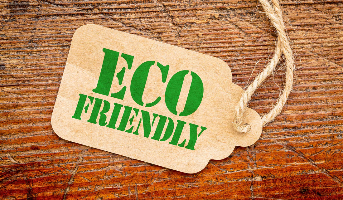 Ein Etikett mit der Beschriftung "Eco Friendly"