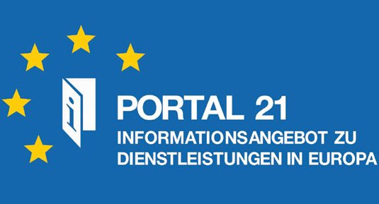 Logo Portal 21 - Informationsangebot zu Dienstleistungen in Europa.