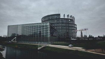 Außenansicht Europäisches Parlament Straßburg.